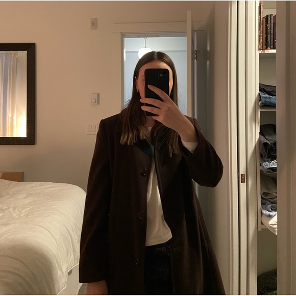 Larry Levine Brown Outer Coat - Picture 2 of 6